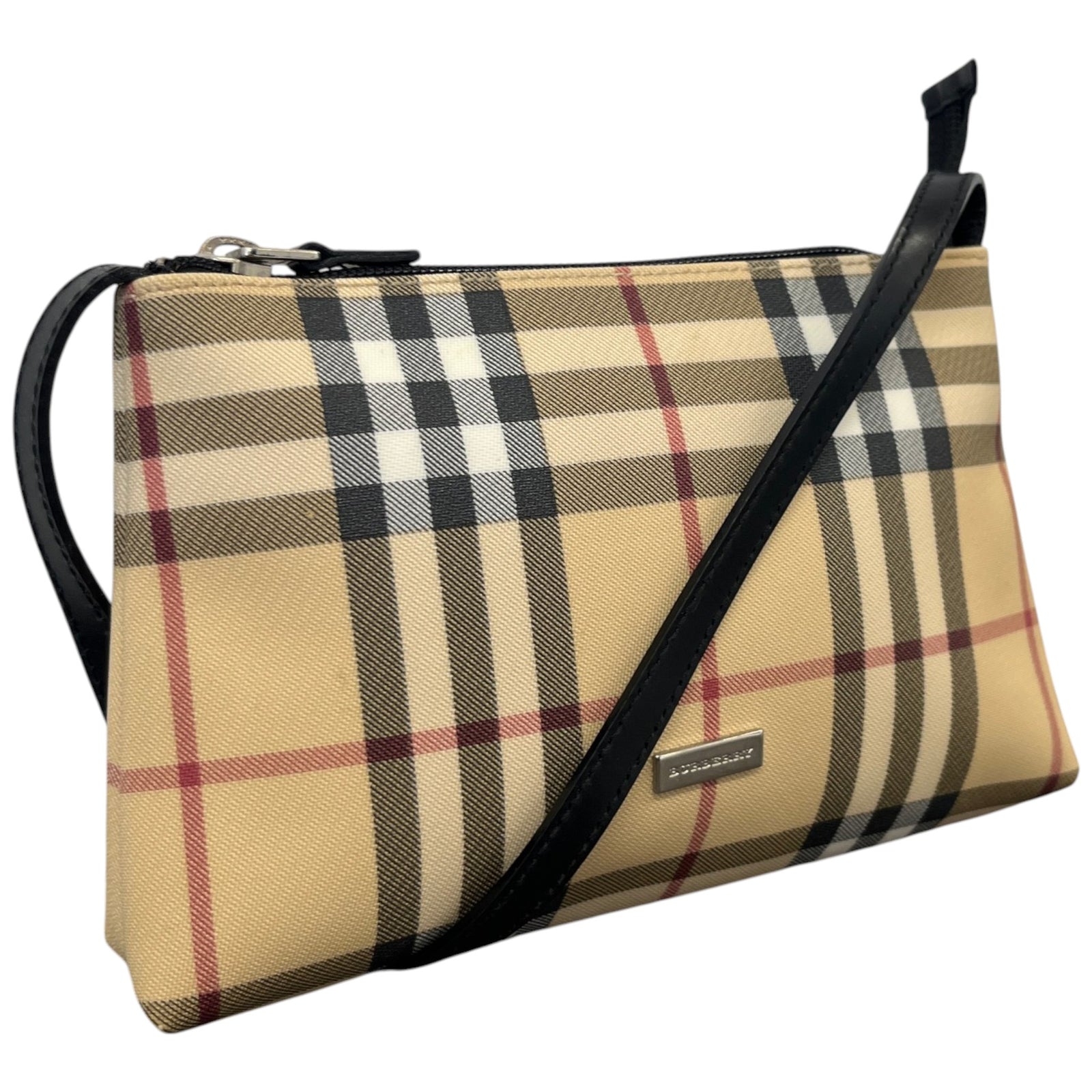 Women's Mini Nova Check Pochette Bag Beige - Photo 4