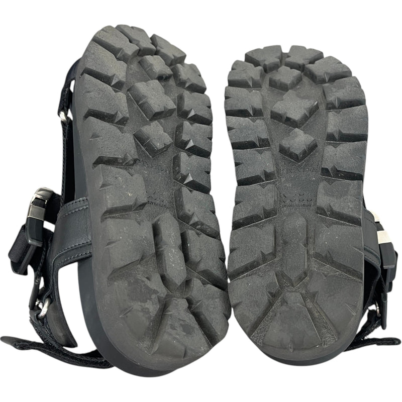 Men's Tape Strap Sandals Black Size UK 8.5 / EU 42.5