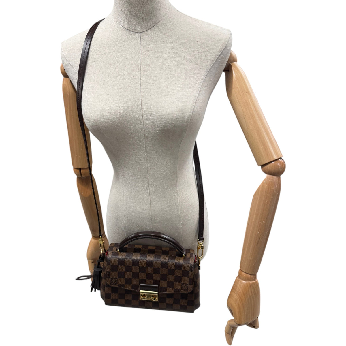Women's Damier Ebene Croisette Handbag Brown - Photo 2