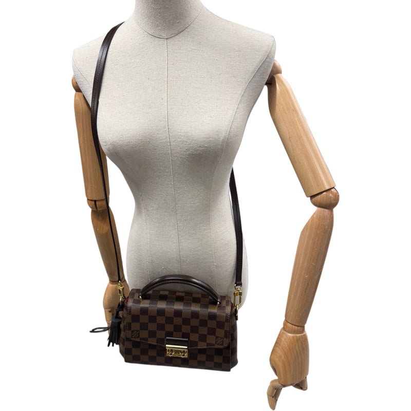 Women's Damier Ebene Croisette Handbag Brown