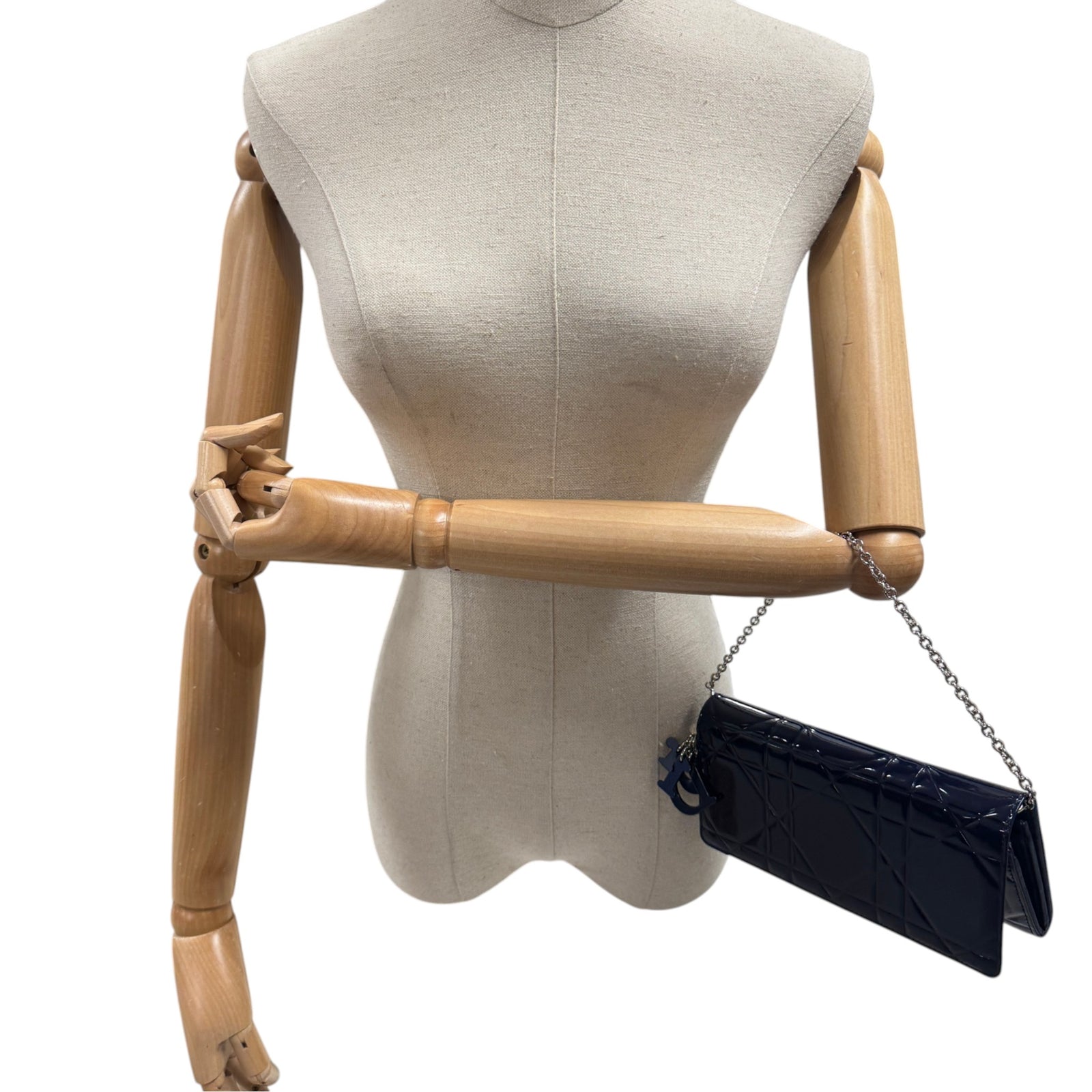 Women's Cannage Wallet On Chain Clutch Navy - Photo 2