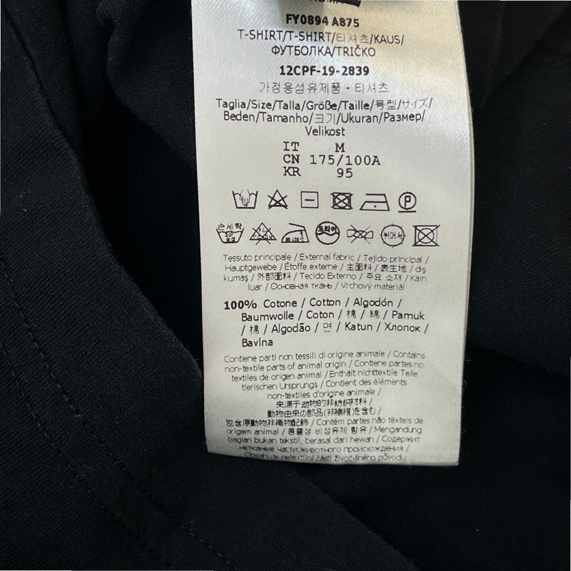 Men's Embroidered Monster Eyes T-Shirt Black Size M