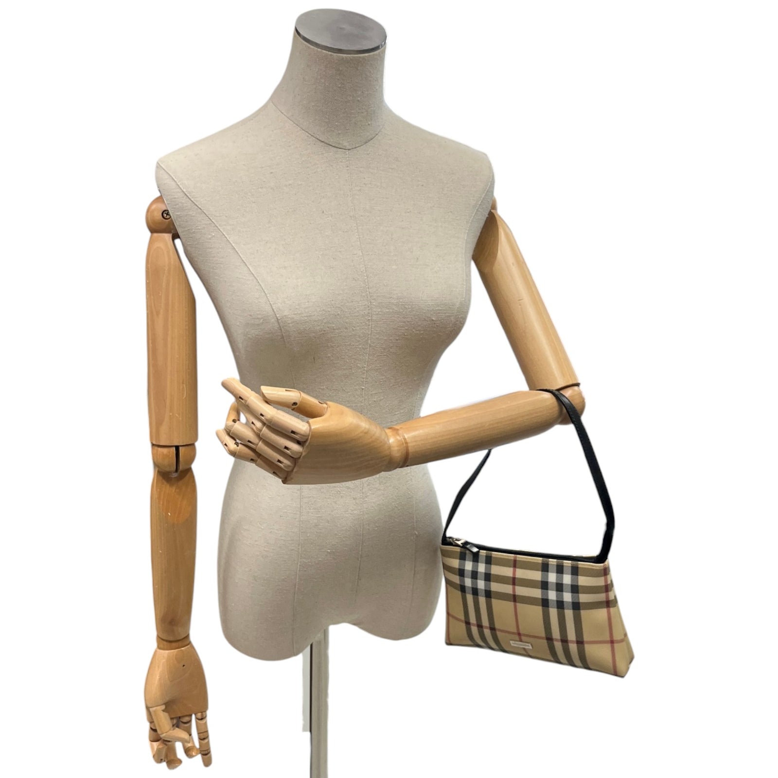 Women's Mini Nova Check Pochette Bag Beige - Photo 2