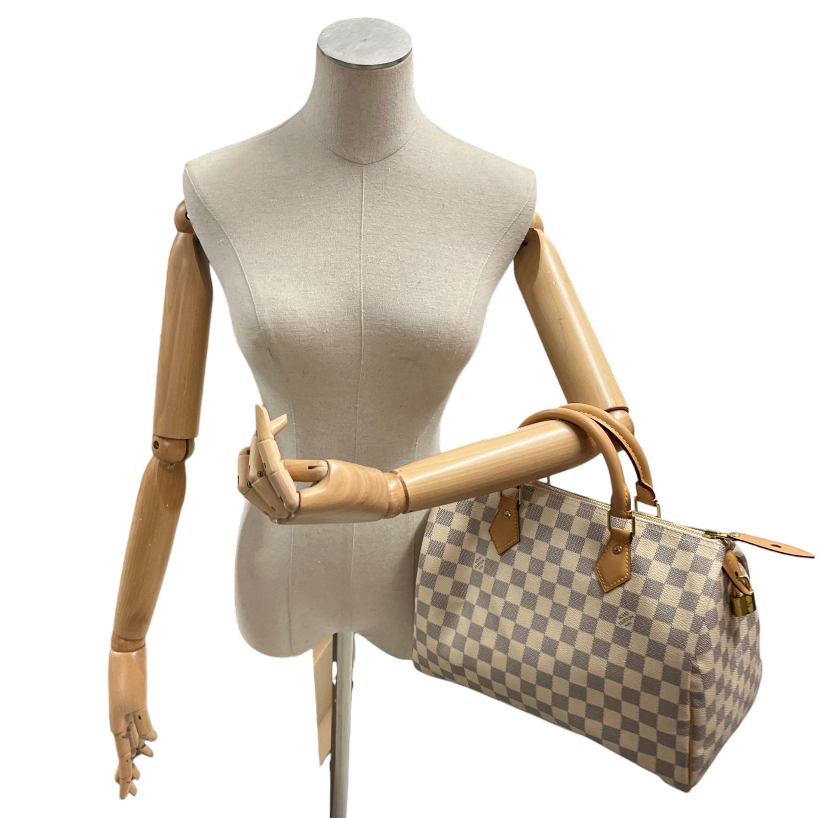 Women's Damier Azur Speedy 30 Handbag Cream - Photo 2
