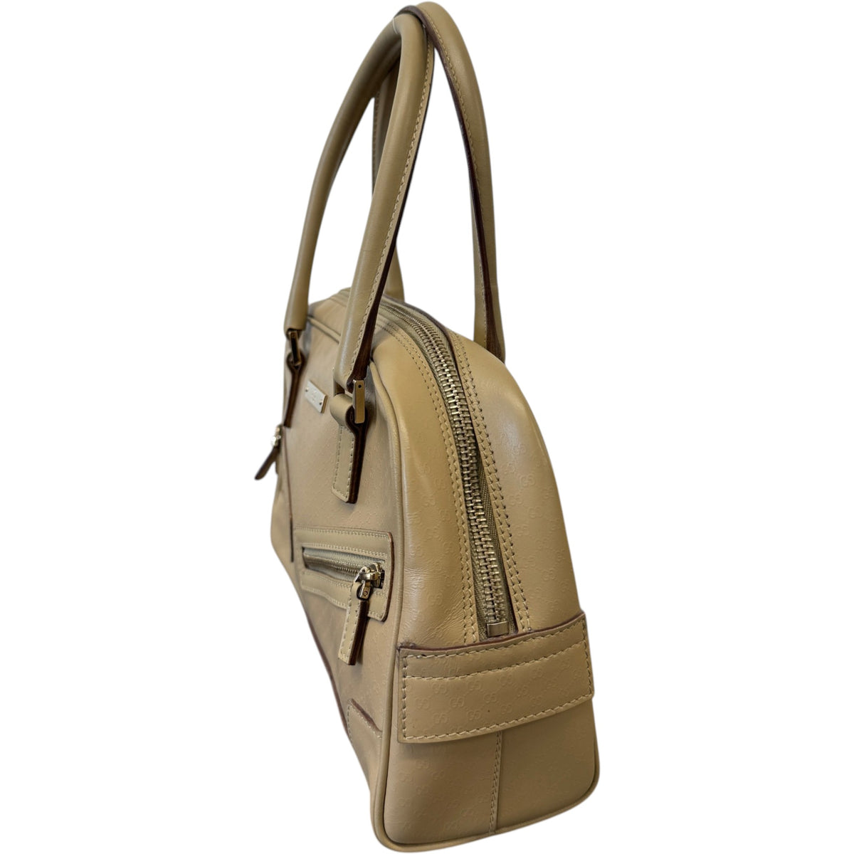 Women's Microguccissima Handbag Beige - Photo 4