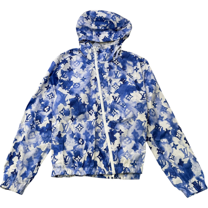 Men's Monogram Watercolor Windbreaker Blue Size IT 52 / XL