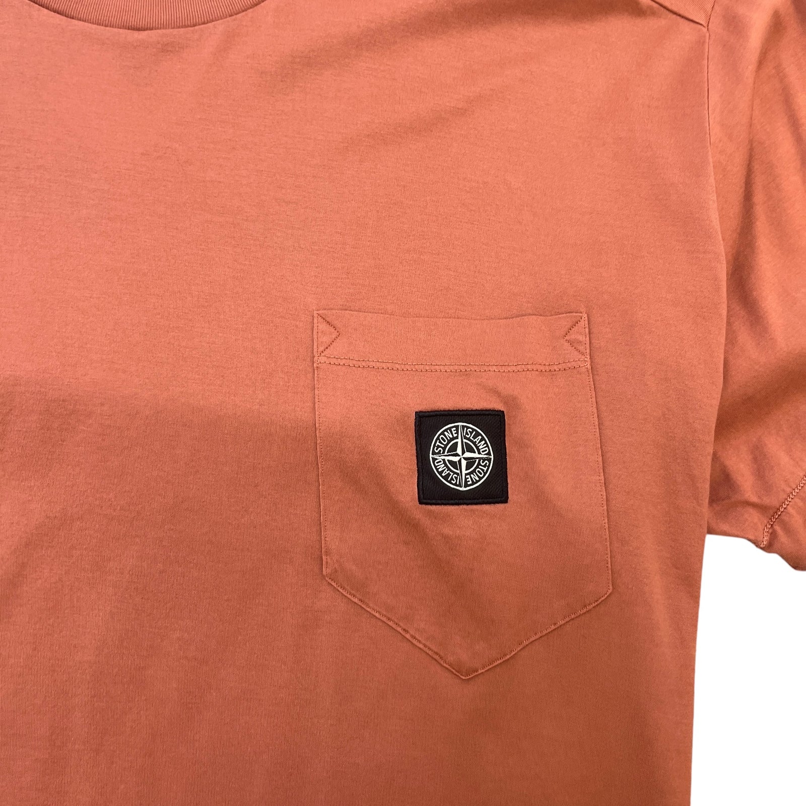 Men's Compass Logo Print T-Shirt Burnt Orange Size XXL - Photo 6