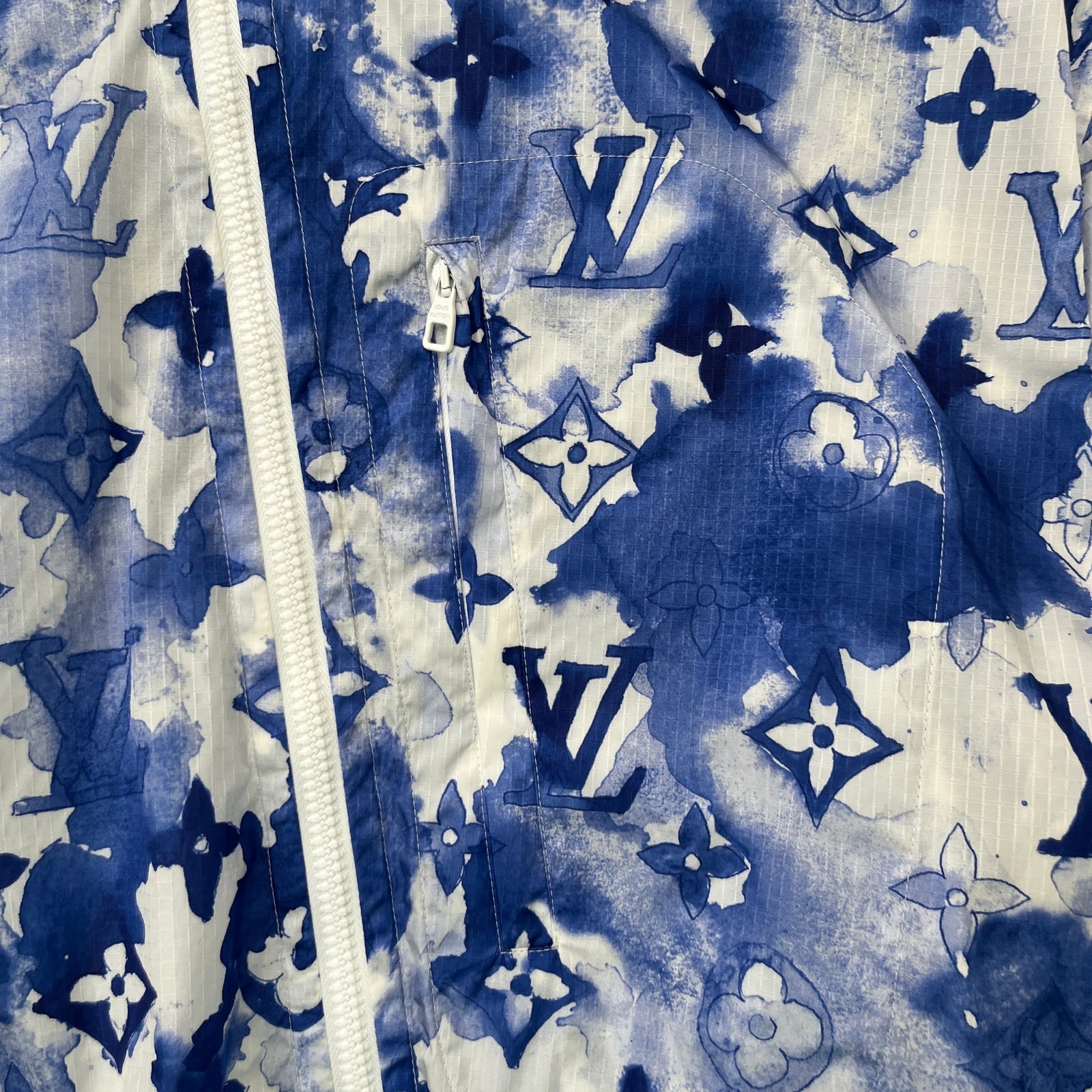 Men's Monogram Watercolor Windbreaker Blue Size IT 52 / XL - Photo 5
