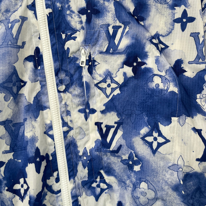 Men's Monogram Watercolor Windbreaker Blue Size IT 52 / XL
