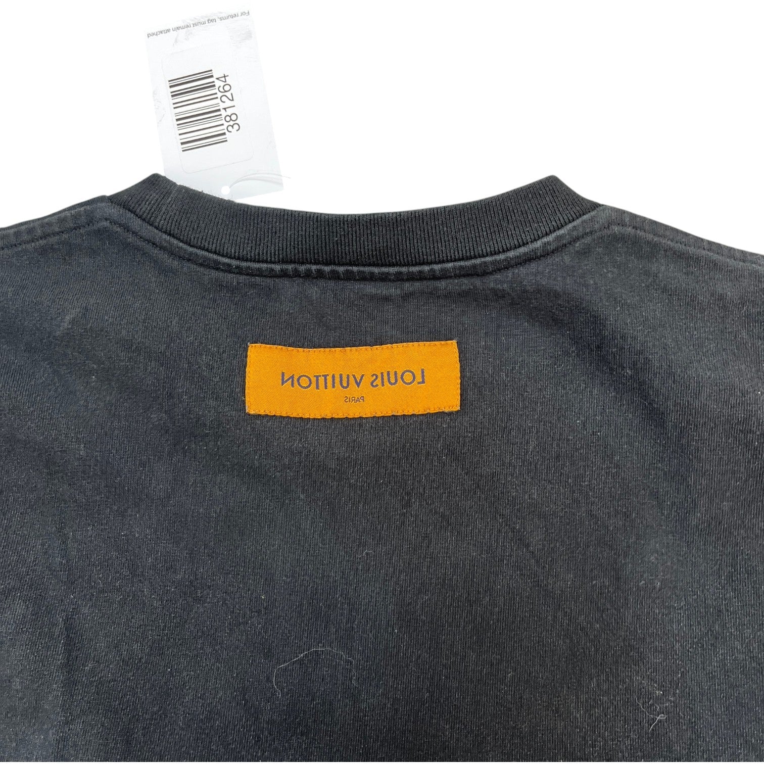 Men's Lv Spread Embroidery T-Shirt Black Size L - Photo 6