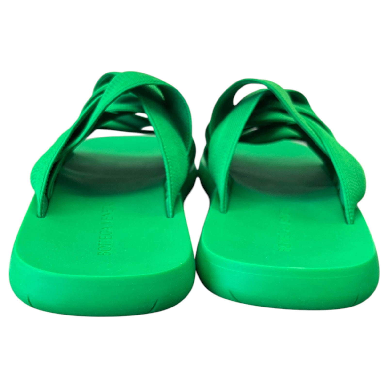 Men's Intrecciato Slides Green Size UK 9 / EU 43 - Photo 7