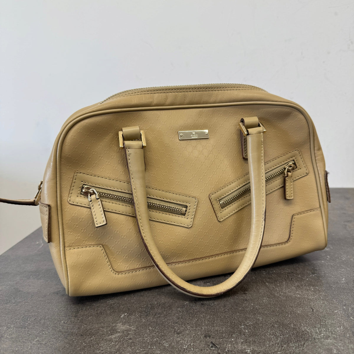 Women's Microguccissima Handbag Beige - Photo 9