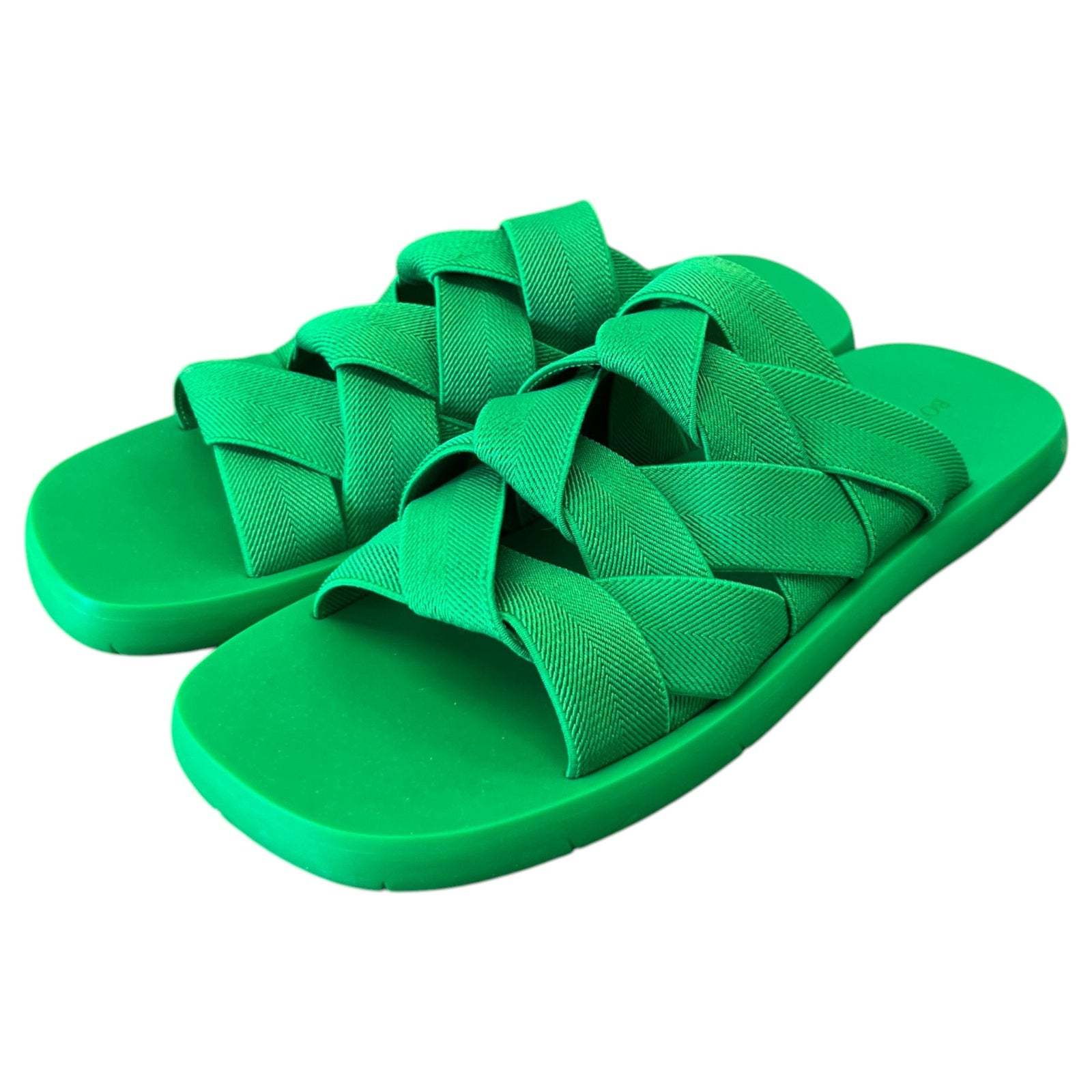 Men's Intrecciato Slides Green Size UK 9 / EU 43 - Photo 9