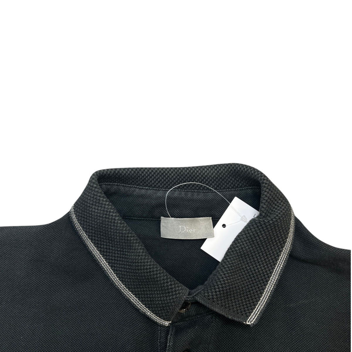 Men's Embroidered Bee Logo Polo Shirt Black Size M - Photo 5
