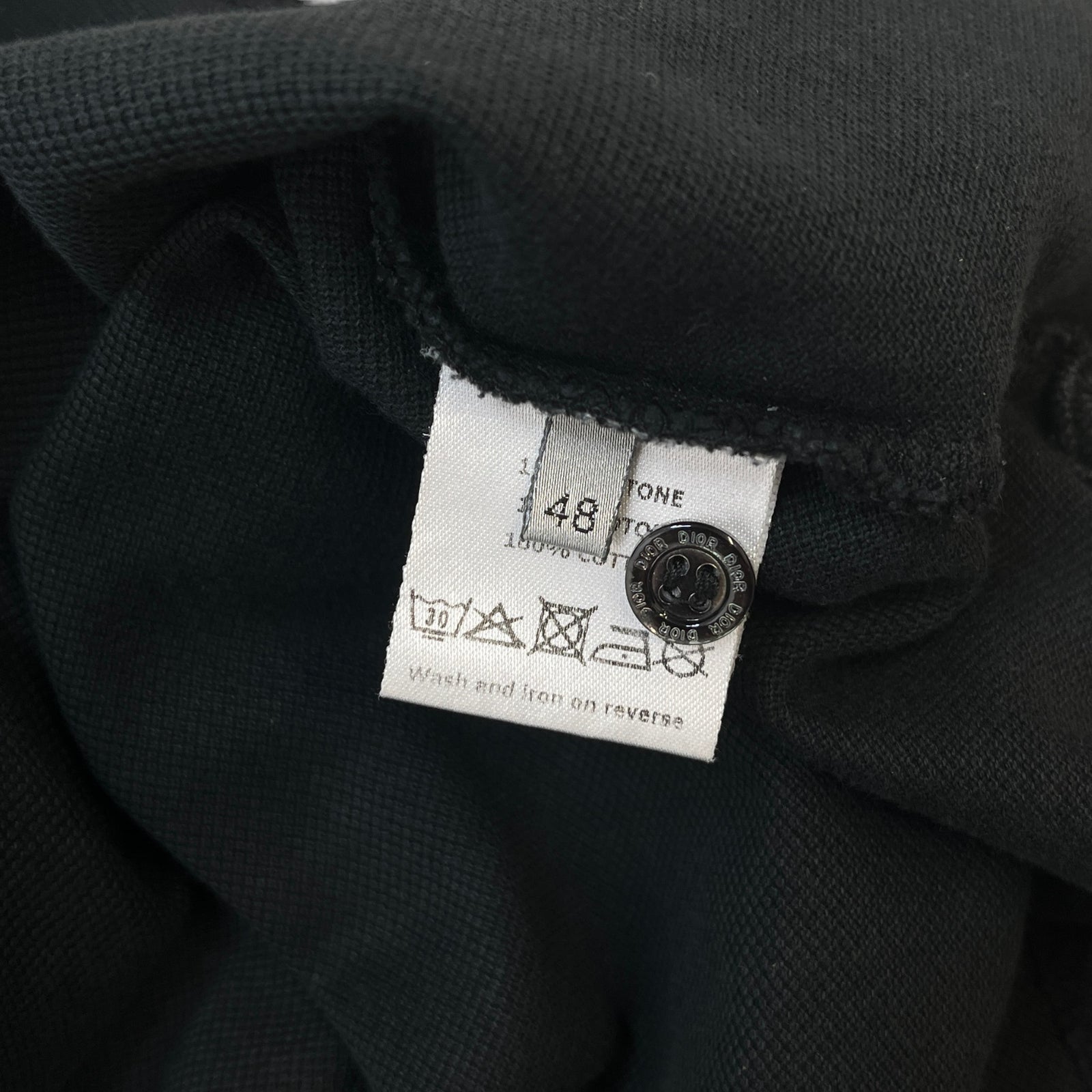 Men's Embroidered Bee Logo Polo Shirt Black Size M - Photo 6