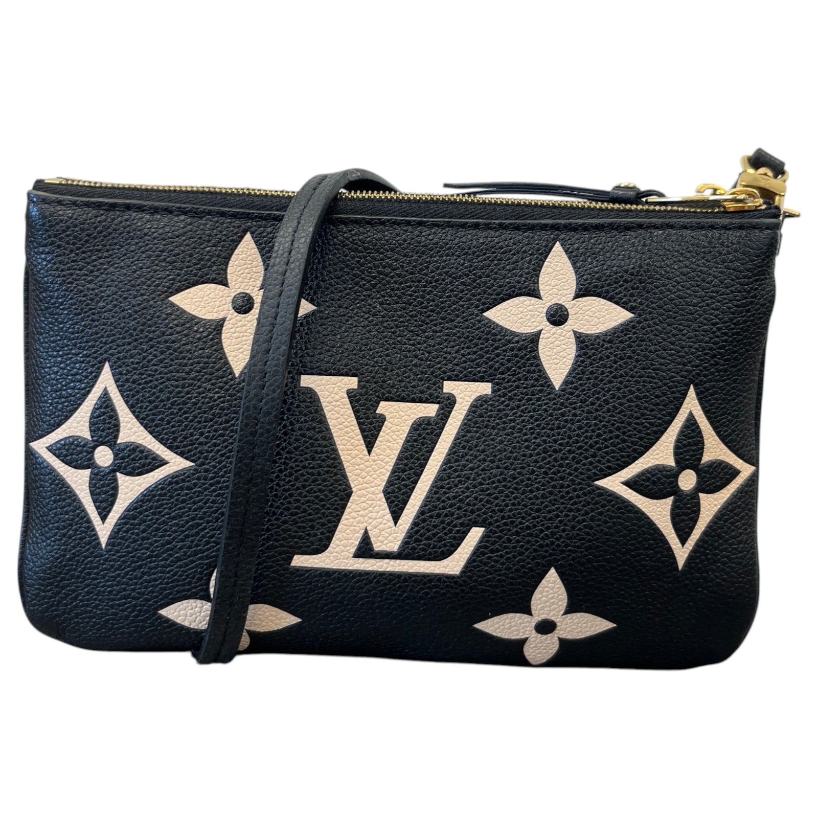 Women's Monogram Empreinte Pochette Double Zip Handbag Black - Photo 1