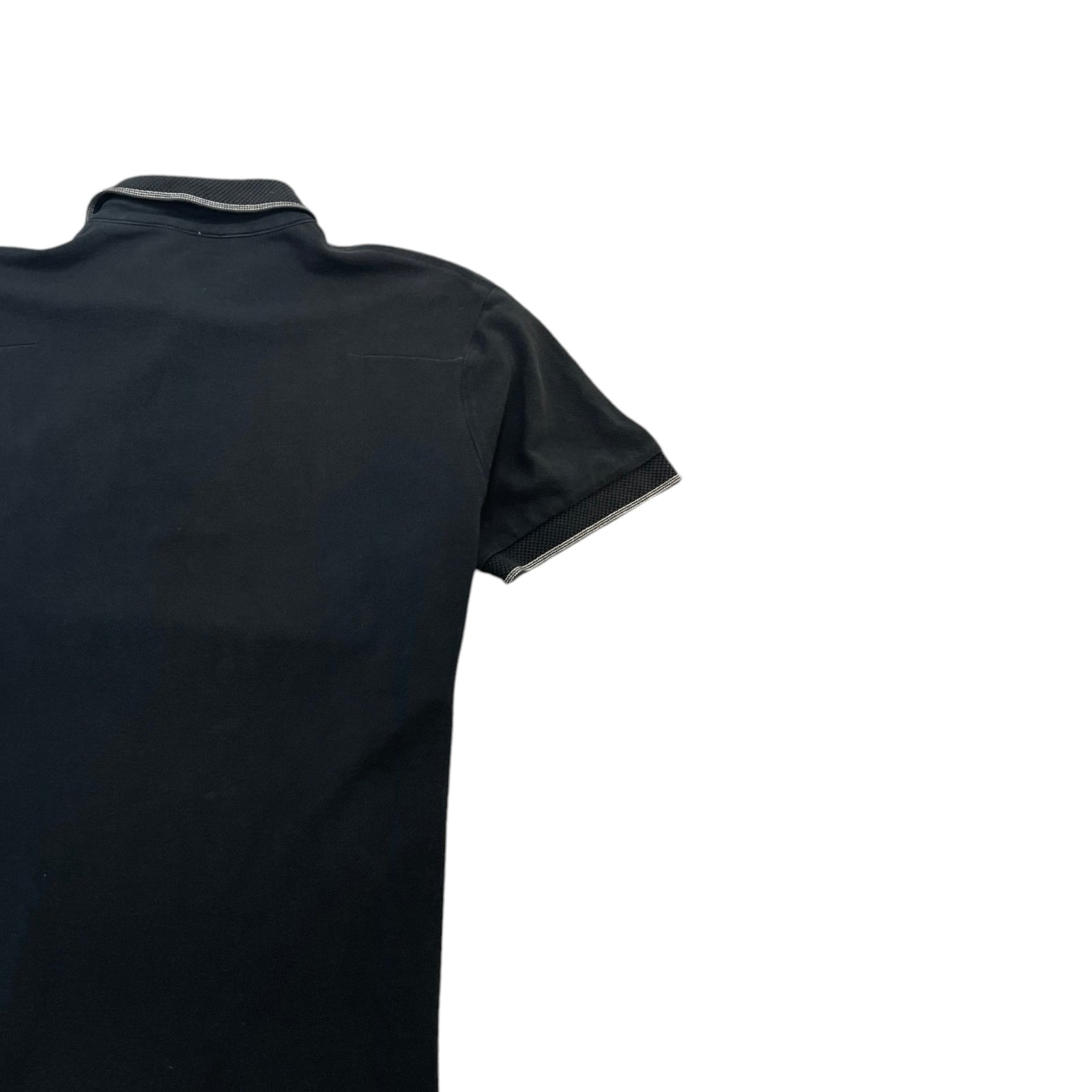 Men's Embroidered Bee Logo Polo Shirt Black Size M - Photo 4