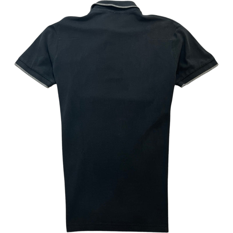 Men's Embroidered Bee Logo Polo Shirt Black Size M