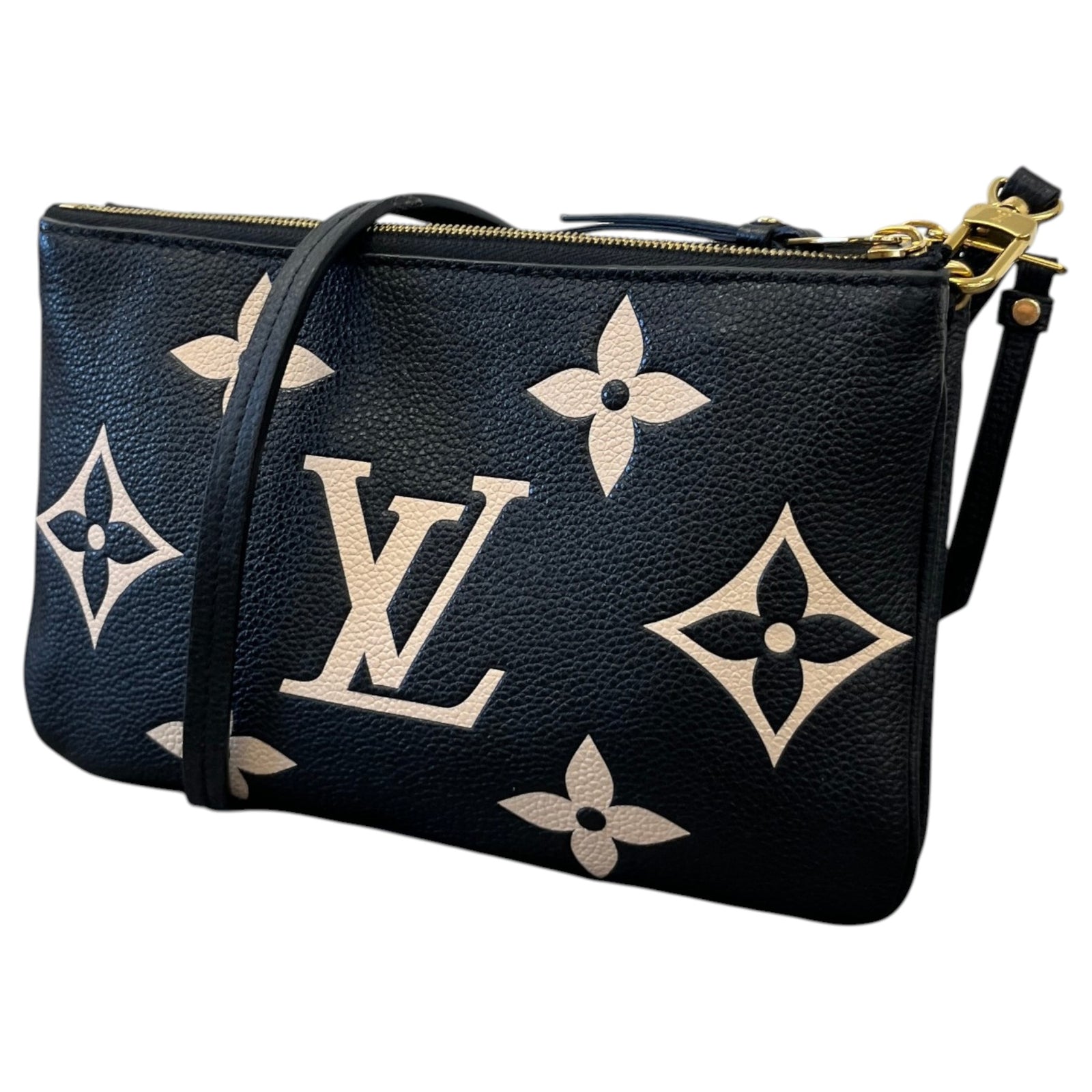 Women's Monogram Empreinte Pochette Double Zip Handbag Black - Photo 5