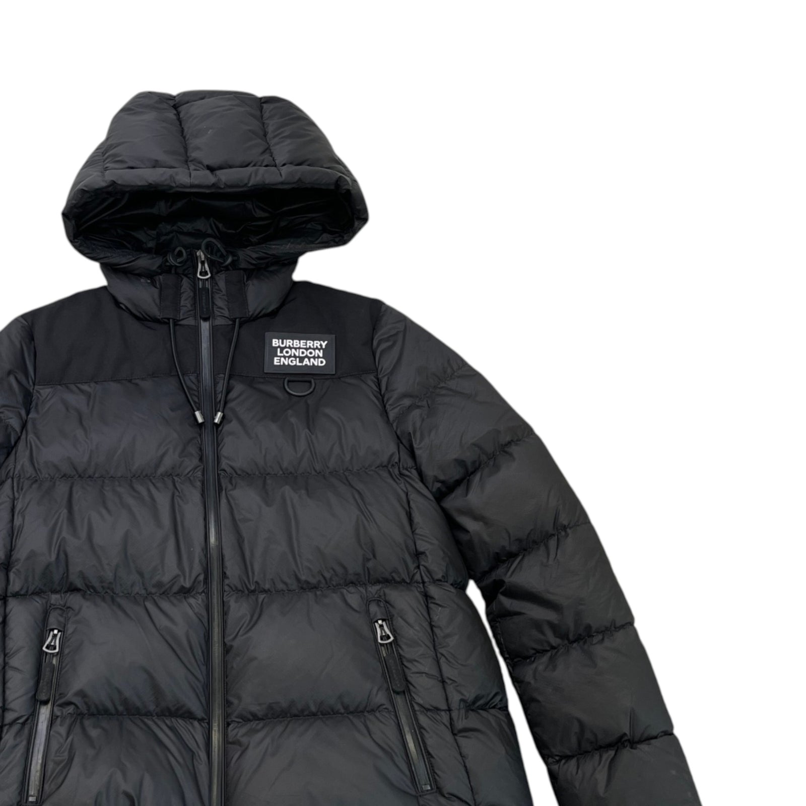 Women's Logo Patch Down Jacket Black Size S - Photo 3
