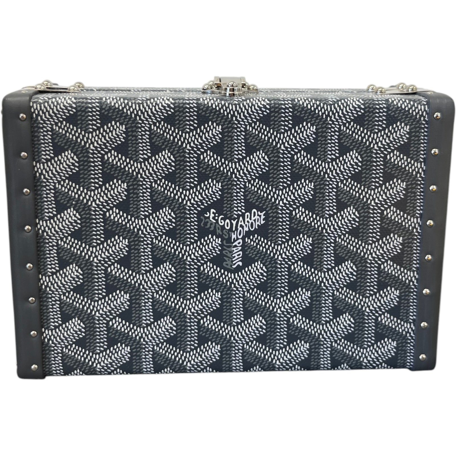 Men's Goyardine Printed Trunk Bag Grey - Photo 3