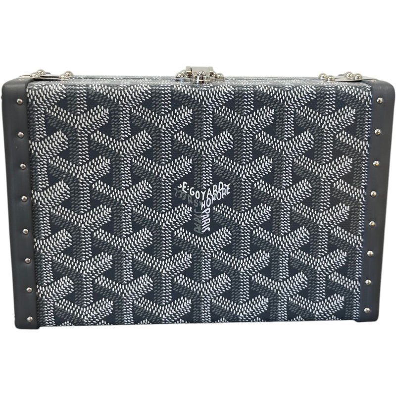 Men's Goyardine Printed Trunk Bag Grey