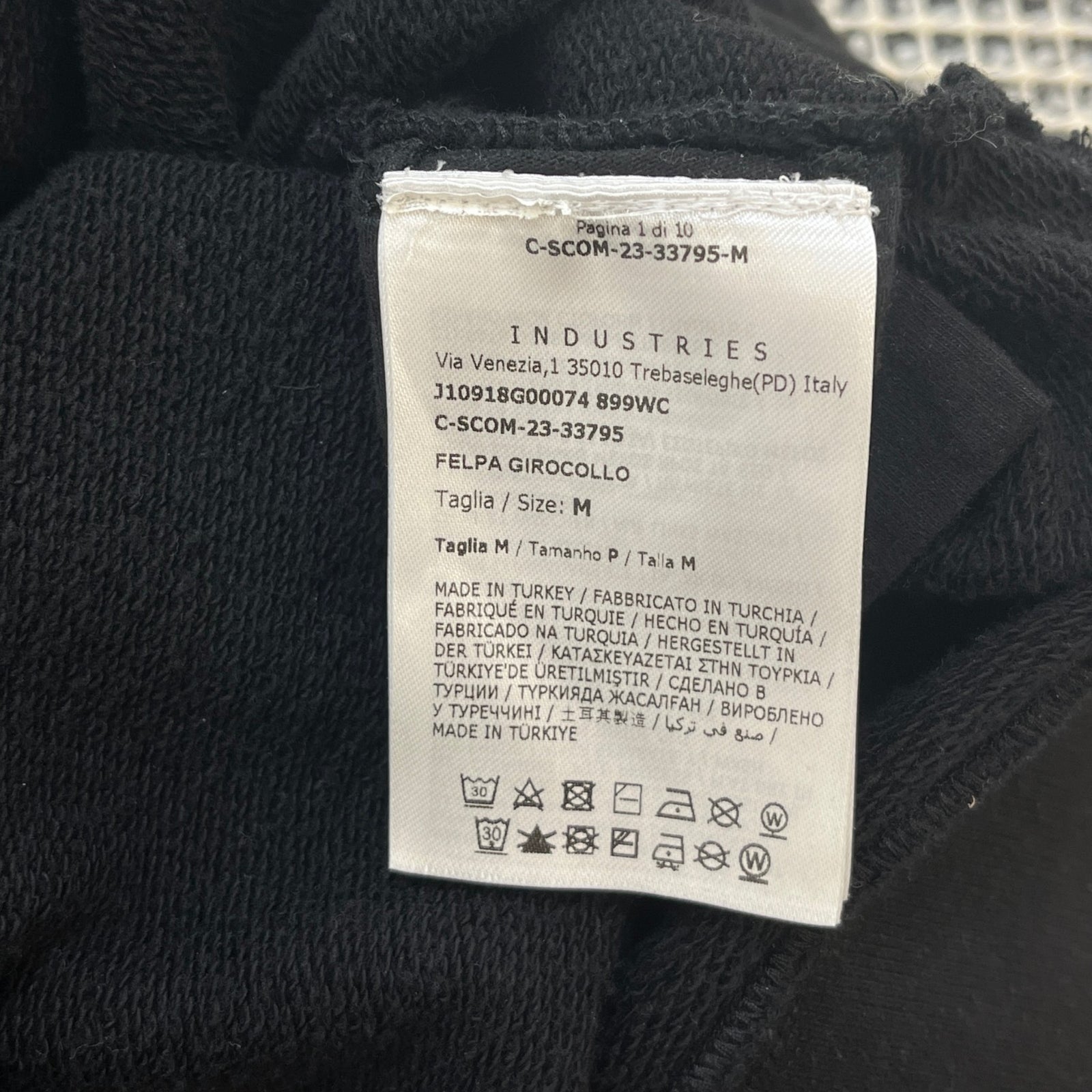 Men's Felpa Sweatshirt Black Size M - Photo 6
