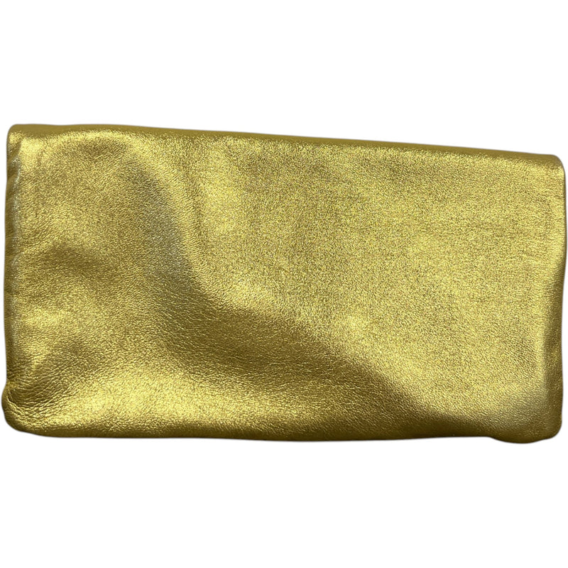 Women's Metallic Envelope Clutch Gold
