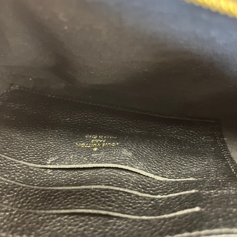 Women's Monogram Empreinte Pochette Double Zip Handbag Black