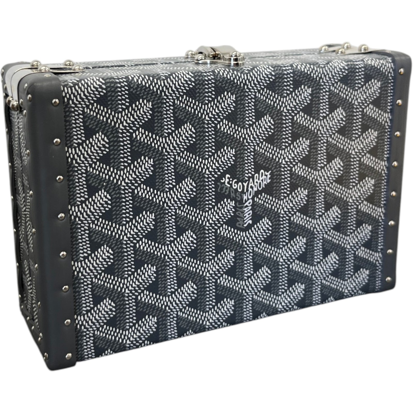 Men's Goyardine Printed Trunk Bag Grey - Photo 4