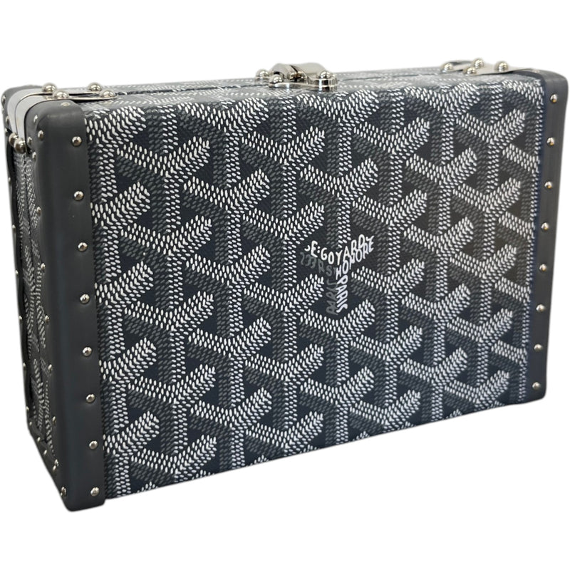 Men's Goyardine Printed Trunk Bag Grey