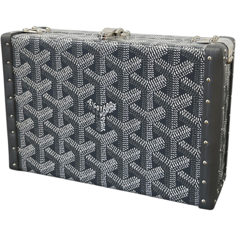Men's Goyardine Printed Trunk Bag Grey