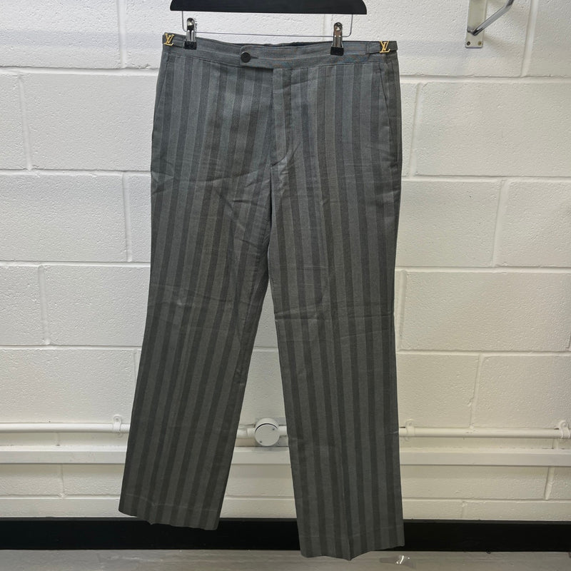 Men's Lv Striped Trousers Grey Size IT 44 / UK 28