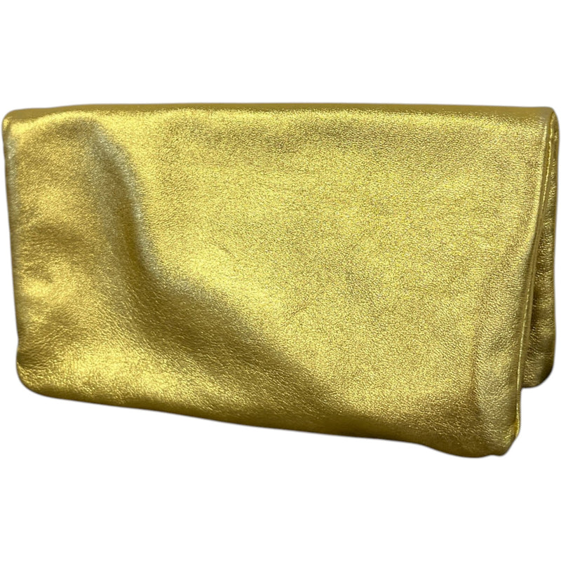Women's Metallic Envelope Clutch Gold