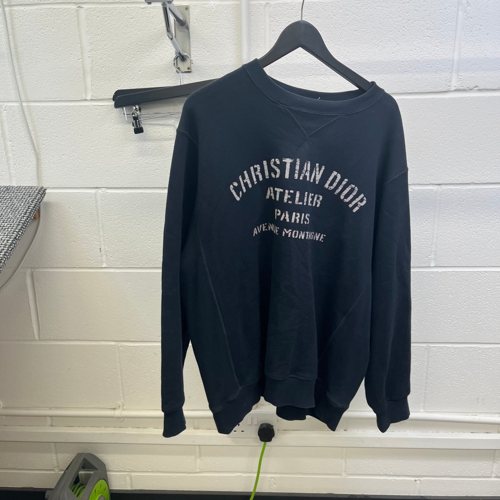 Men's Logo Print Sweatshirt Navy Size XXL - Photo 8