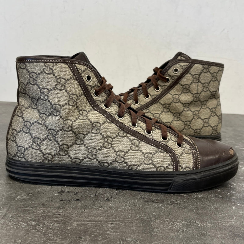 Men's GG Supreme High Trainers Brown Size UK 9 / EU 43