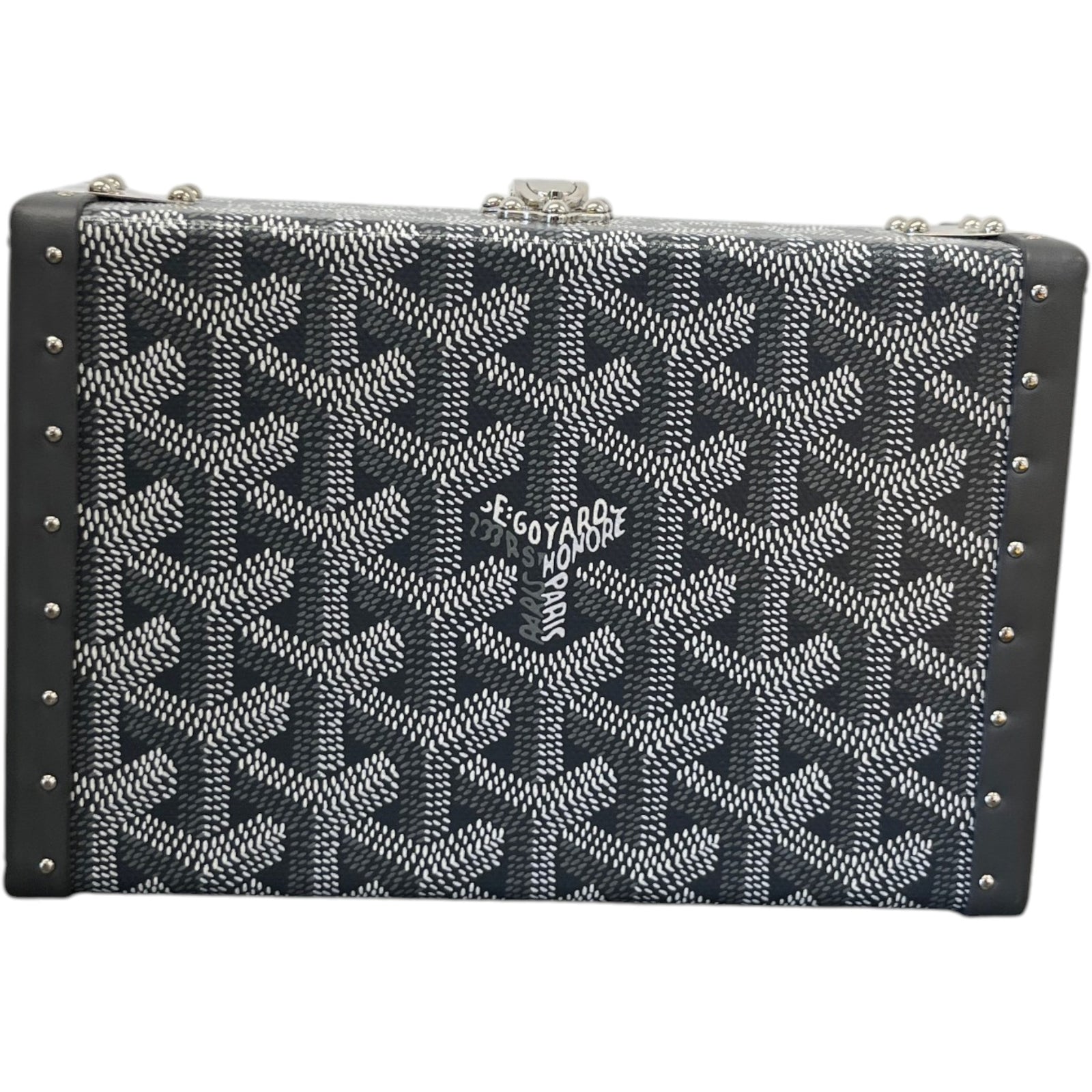Men's Goyardine Printed Trunk Bag Grey - Photo 8