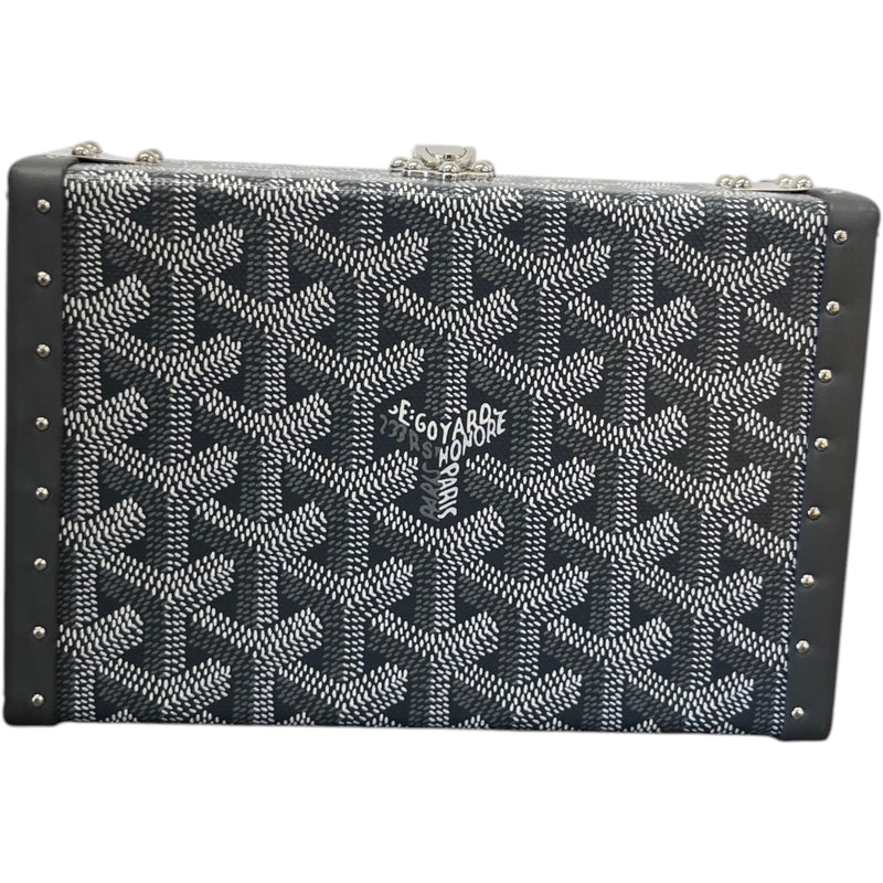 Men's Goyardine Printed Trunk Bag Grey
