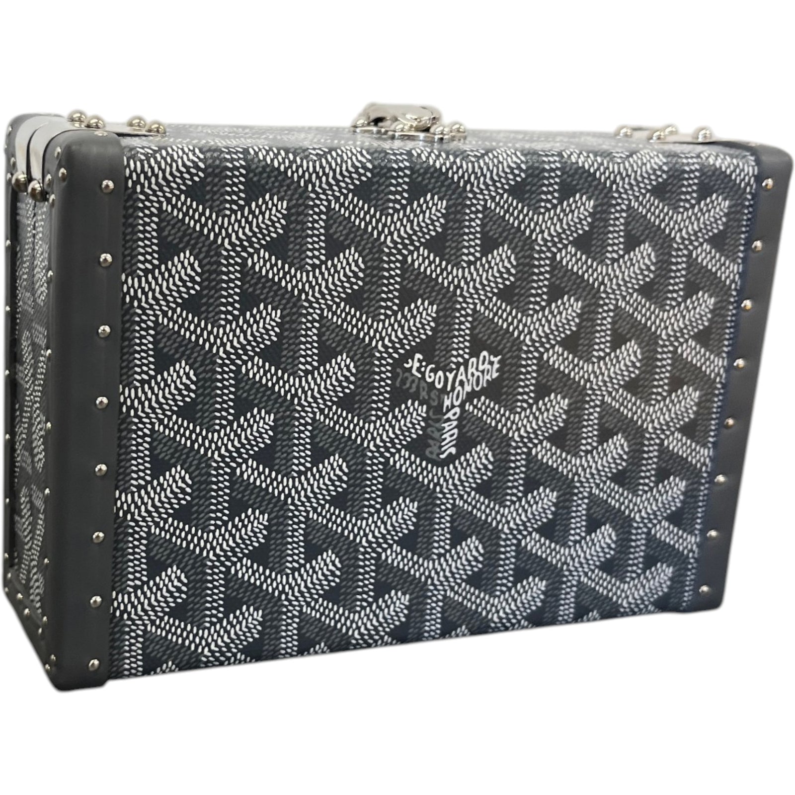 Men's Goyardine Printed Trunk Bag Grey - Photo 9