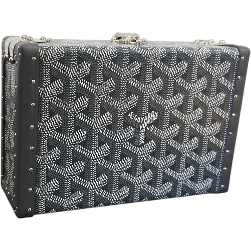Men's Goyardine Printed Trunk Bag Grey