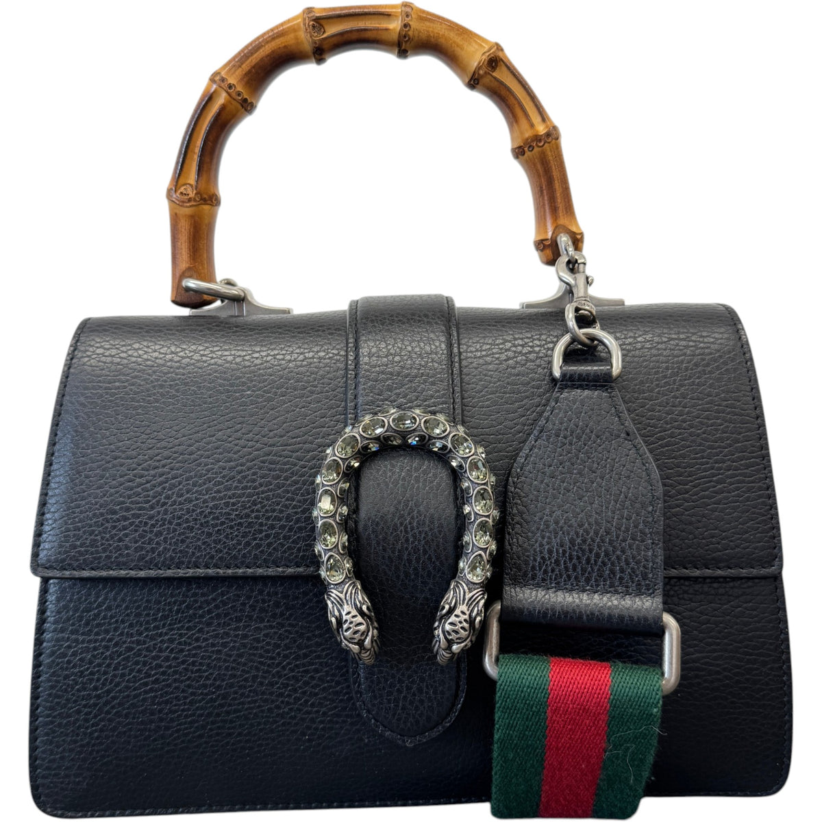 Women's Dionysus Bamboo Top handle Handbag Navy - Photo 1