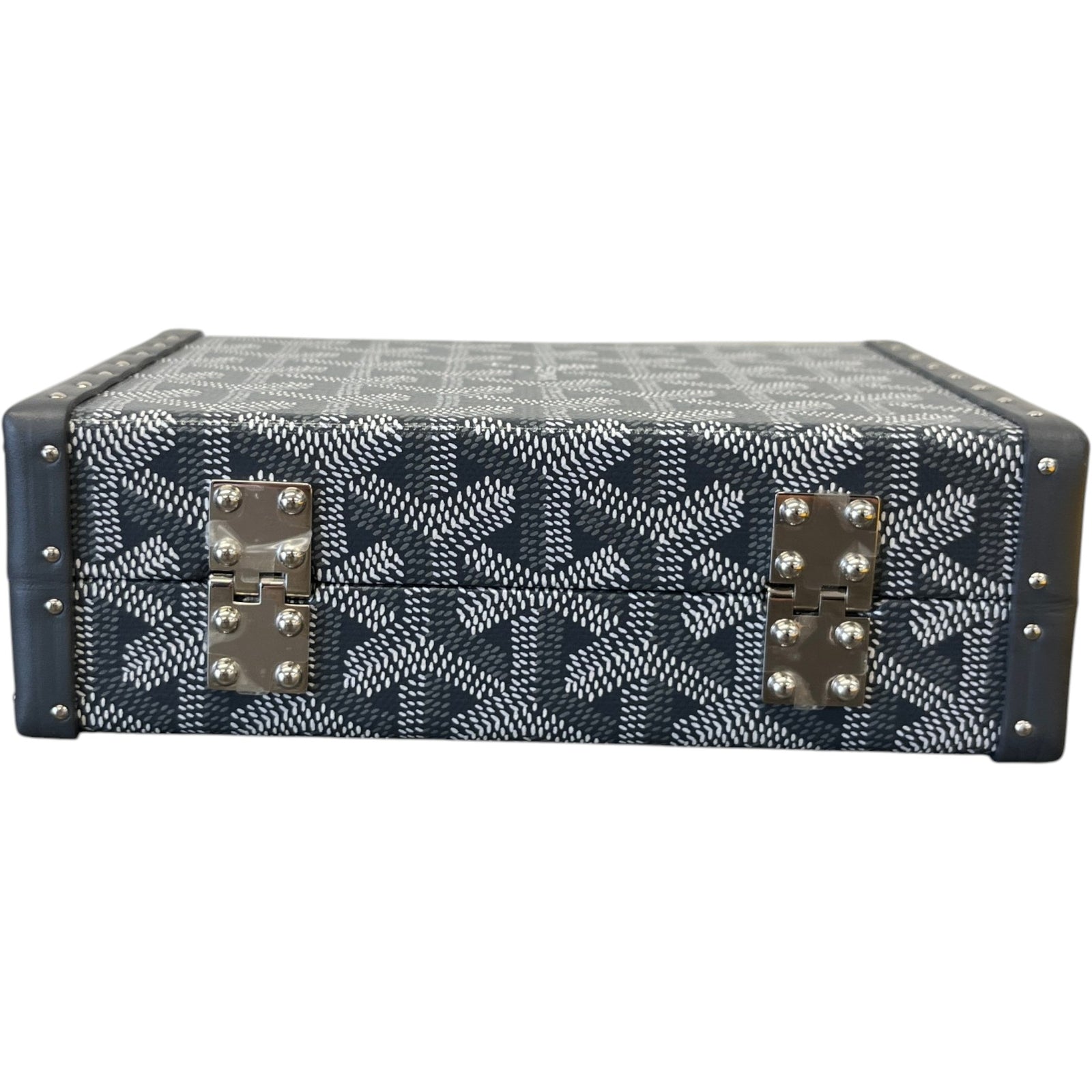 Men's Goyardine Printed Trunk Bag Grey - Photo 2