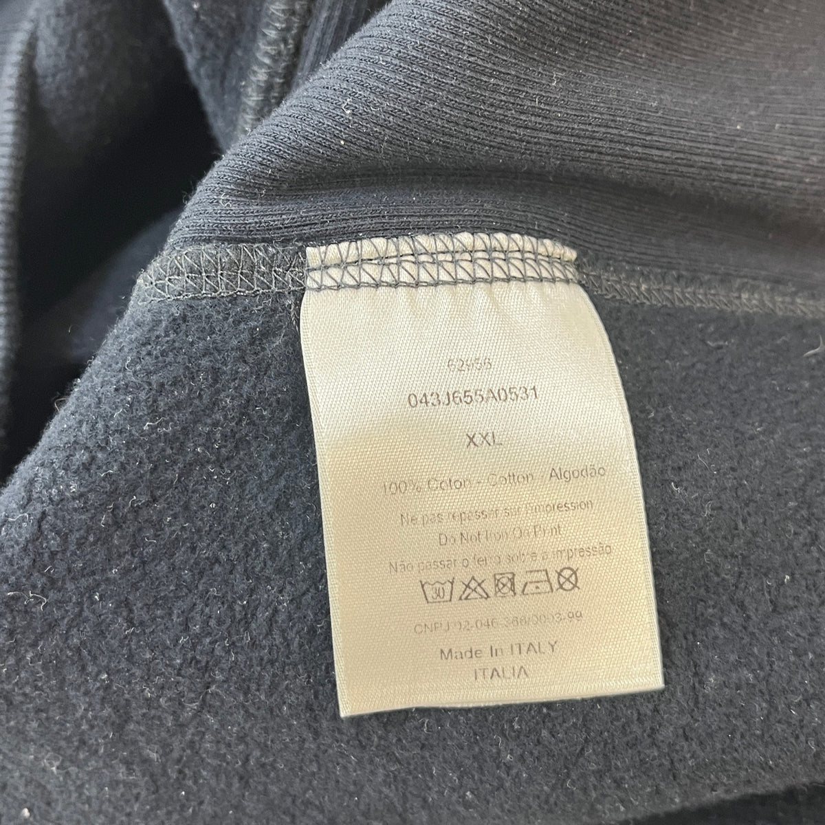 Men's Logo Print Sweatshirt Navy Size XXL - Photo 7