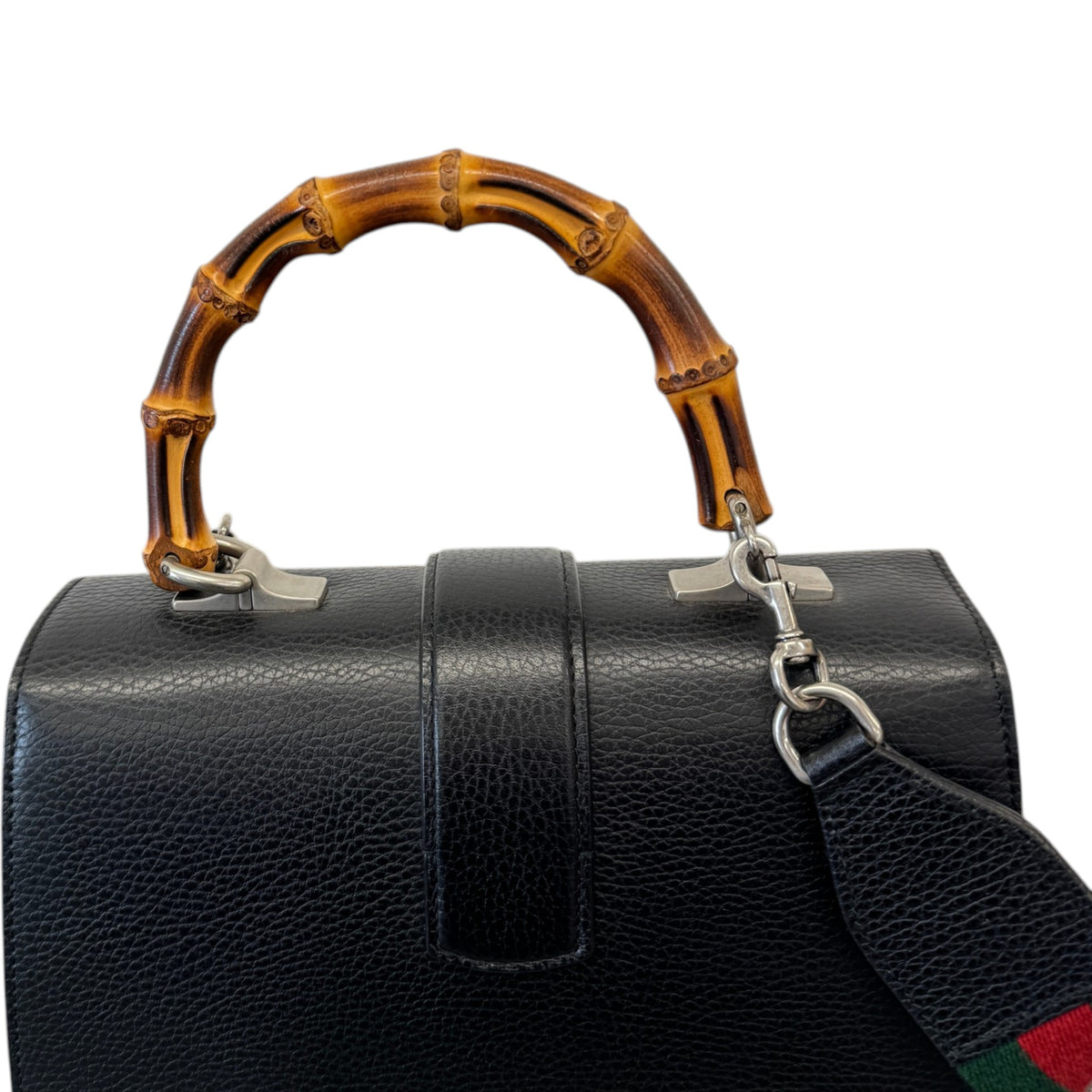 Women's Dionysus Bamboo Top handle Handbag Navy - Photo 6