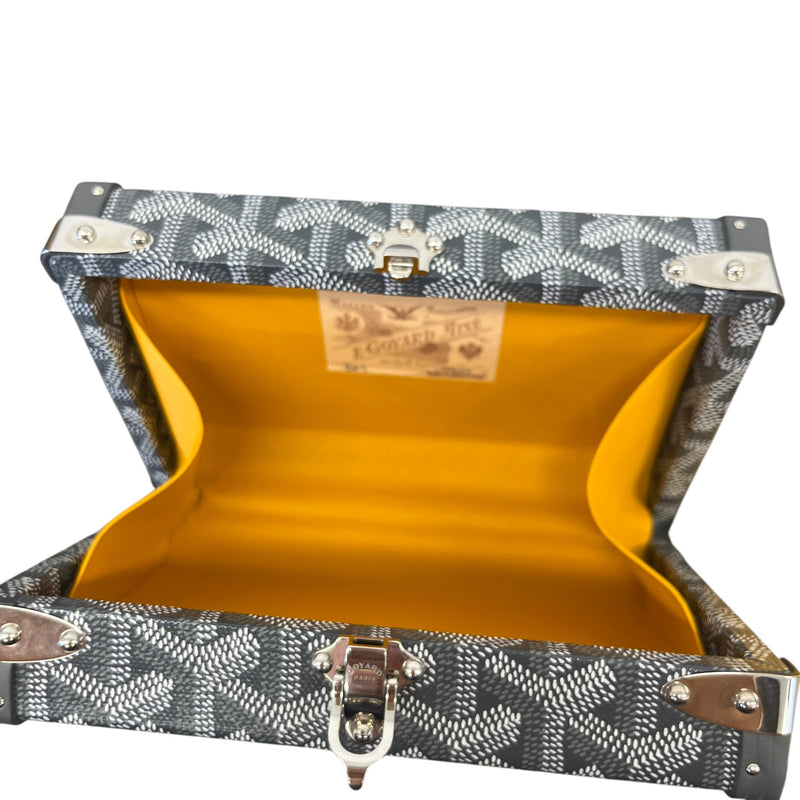 Men's Goyardine Printed Trunk Bag Grey