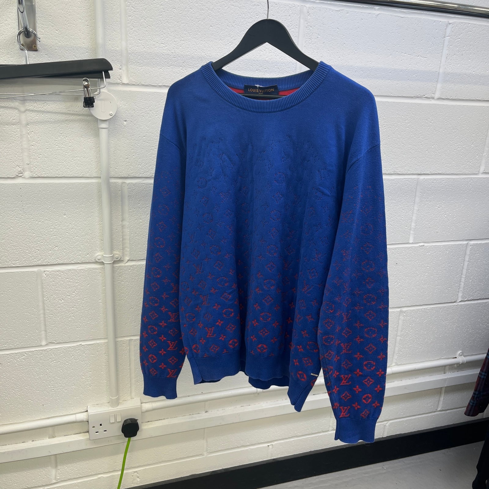 Men's Monogram Gradient Sweatshirt Blue Size L - Photo 7