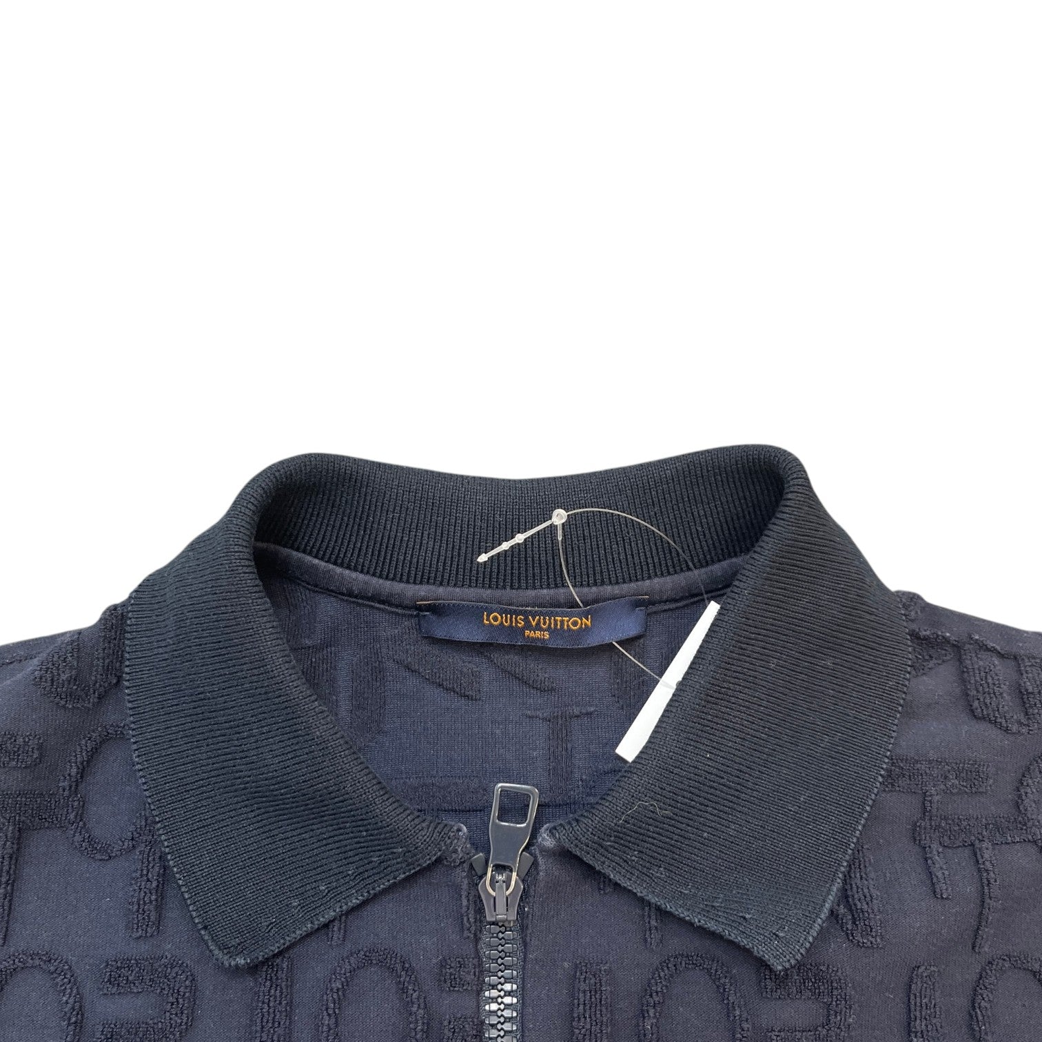 Men's Monogram Quarter Zip T-Shirt Navy Size S - Photo 5