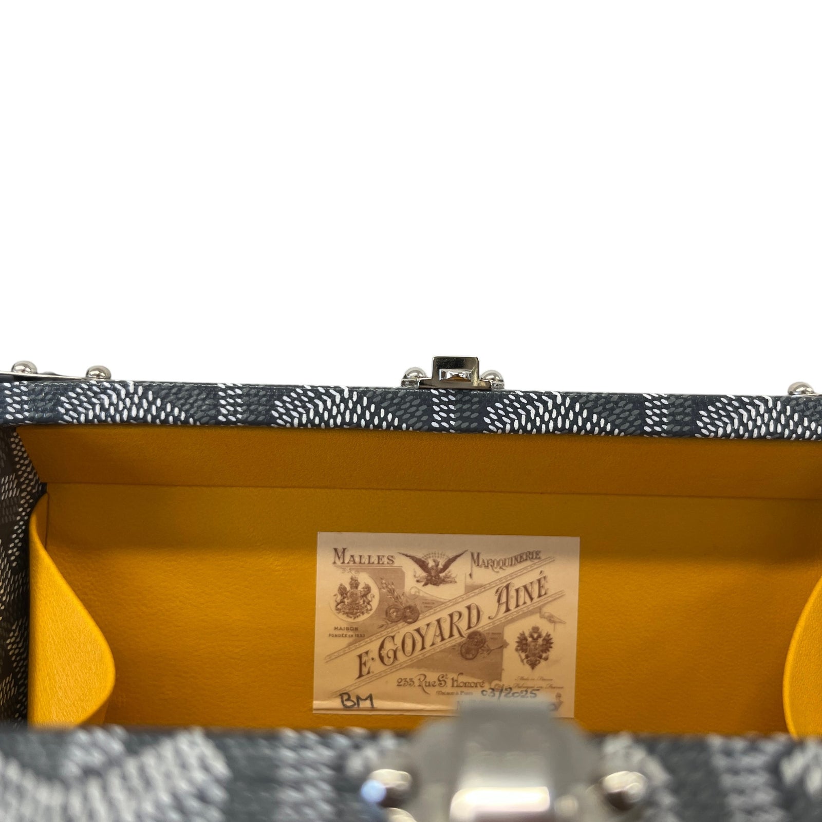 Men's Goyardine Printed Trunk Bag Grey - Photo 13