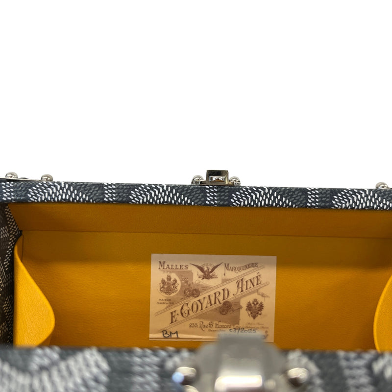 Men's Goyardine Printed Trunk Bag Grey