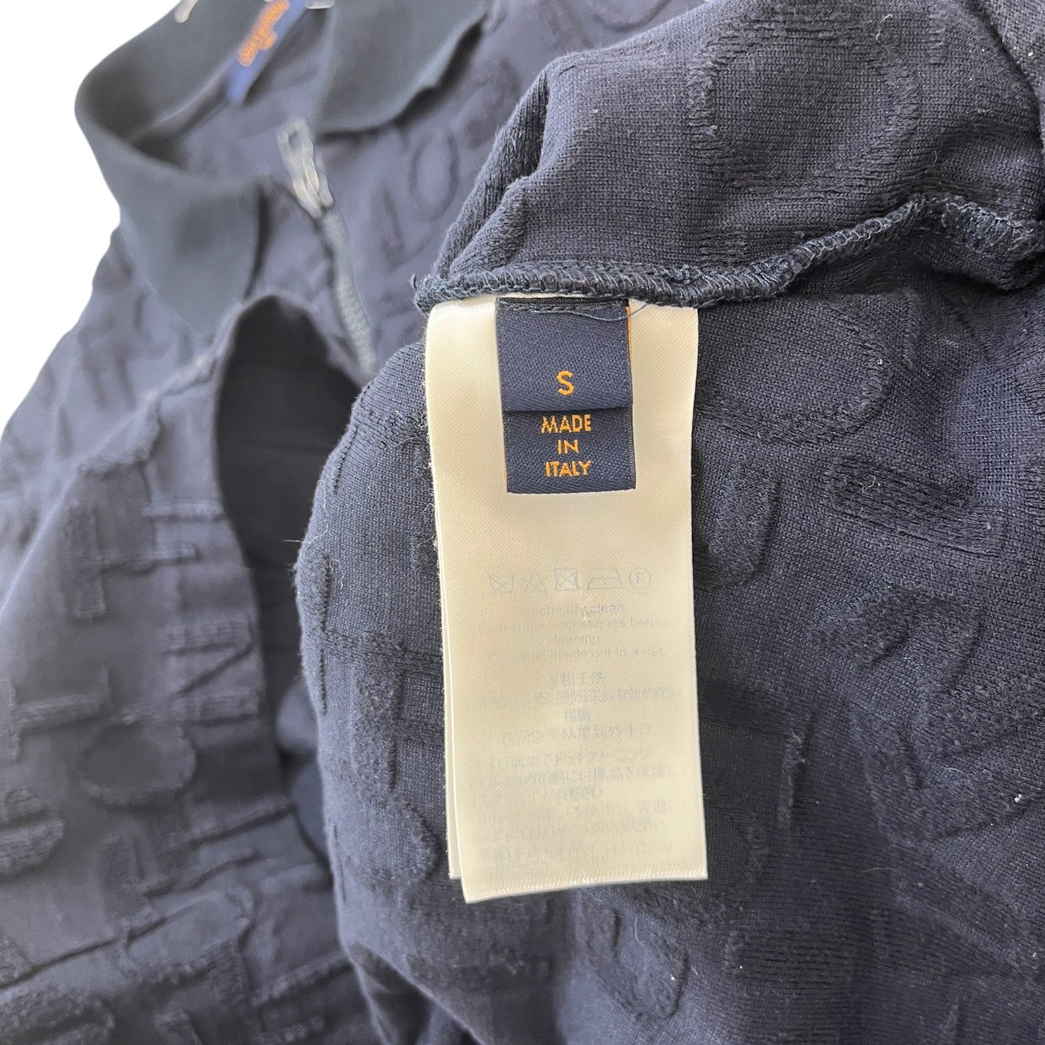 Men's Monogram Quarter Zip T-Shirt Navy Size S - Photo 6